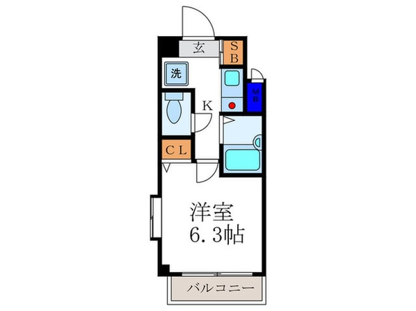 ベラジオ四条堀川(401)の物件間取画像